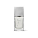 A rectangular glass perfume bottle with a metallic silver cap, labeled 'THE SECRET CODE' and 'SEXY MAN', on a clean white background.