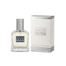 Secret MAN Eau de Parfum bottle with a silver cap next to its silver and white packaging box on a white background.
